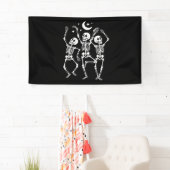 Dancing Skeleton Happy Halloween Herfst Skull Spandoek (Insitu)