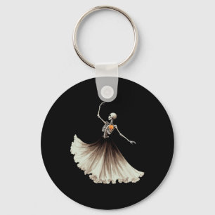 Dancing Skeleton Llerina Llet Dance Halloween Vrou Sleutelhanger