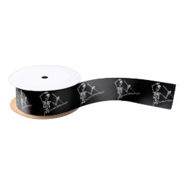 DANCING SKELETON MET TOP HAT RIBBON LINT