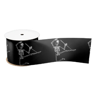 DANCING SKELETON MET TOP HAT RIBBON  LINT