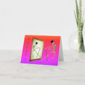 Dancing Skeleton mignonne Carte de remerciements (Devant)