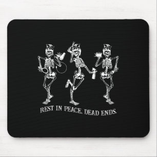 Dancing Skeleton Peace Dead Ends Haarstylist Hallo Muismat