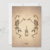 Dancing Skeleton Vintage Halloween Invitation (Dos)