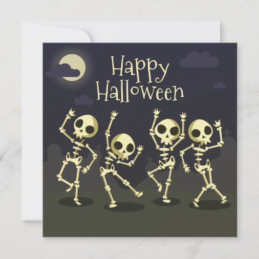 Dancing Skeletons Costume Party | Invitation (Devant)