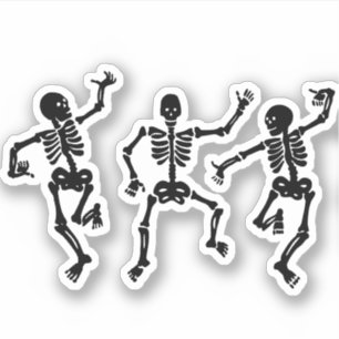 Dancing Skeletons design Sticker