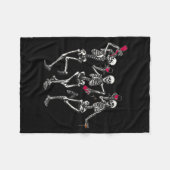 Dancing Skeletons Drinking Wine Lover Funny Hallow Fleece Deken (Voorkant (Horizontaal))