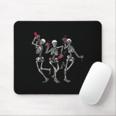 Dancing Skeletons Drinking Wine Lover Funny Hallow Muismat (Met muis)