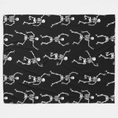 Dancing Skeletons Halloween Plush Fleece Deken (Voorkant (Horizontaal))