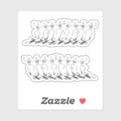 Dancing Skeletons Halloween Sticker (Vel)