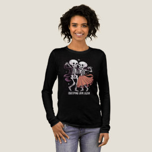 Dancing Skeletons Halloween T-shirt voor vrouwen