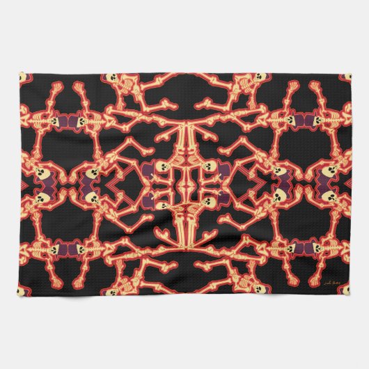 Dancing Skeletons Plat Serviette (Horizontal)