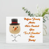 Dancing Snowman Noël Invitation (Debout devant)