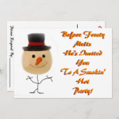 Dancing Snowman Noël Invitation (Devant / Derrière)
