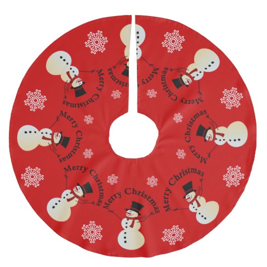 Dancing Snowmen Kerstboom Rok (Voorkant)