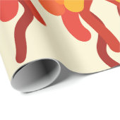 Dancing Sunburst Pop van kleur Abstracte kunst Cadeaupapier (Rol Hoek)