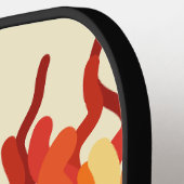 Dancing Sunburst Pop van kleur Abstracte kunst Pickleball Paddle (Links Detail)