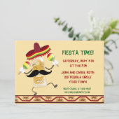 Dancing Tequila Bottle Fiesta Kaart (Staand voorkant)