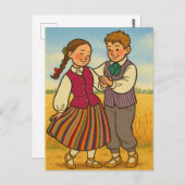 Dancing Through Latvian Traditions Briefkaart (Voorkant / Achterkant)