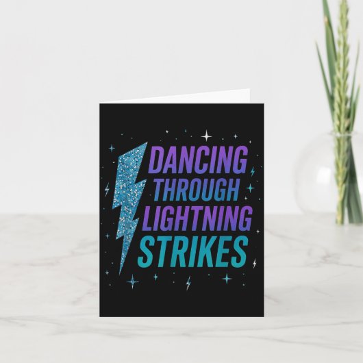 Dancing Through The Lightning Strike Dancer Motiva Kaart (Voorkant)