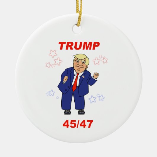 Dancing Trump Design - 45/47 Keramisch Ornament (Voorkant)