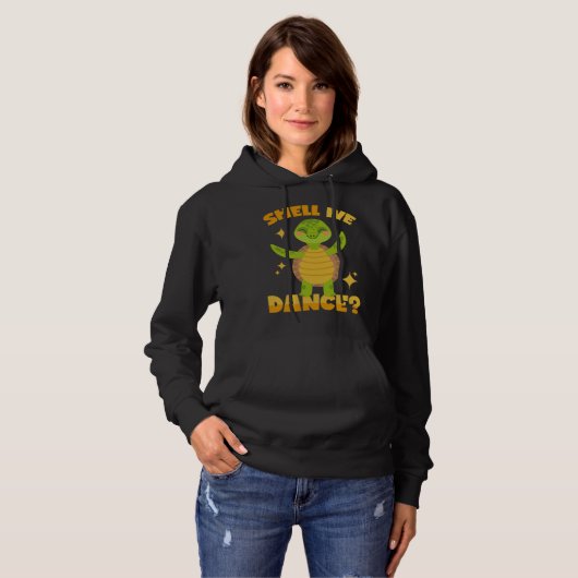 Dancing Turtle Pun Hoodie (Voorkant volledig)