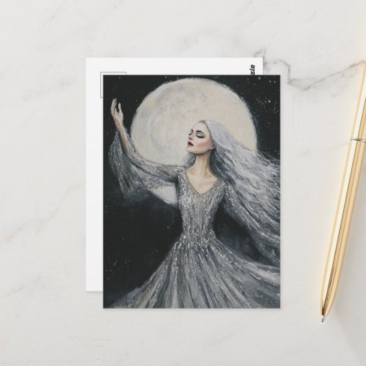 Dancing Under the Full Moon Briefkaart (Voorkant / Achterkant in situ)