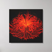 Dancing vuurwerk-rode muur kunst uitgerekt canvas (Voorkant)
