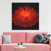 Dancing vuurwerk-rode muur kunst uitgerekt canvas afdruk (Insitu (Woonkamer))