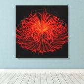 Dancing vuurwerk-rode muur kunst uitgerekt canvas afdruk (Insitu (Houten vloer))