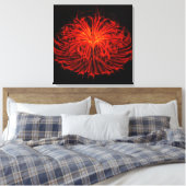 Dancing vuurwerk-rode muur kunst uitgerekt canvas afdruk (Insitu (Slaapkamer))