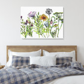 Dancing Wildflowers Canvas Afdruk (Insitu (Slaapkamer))
