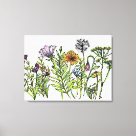 Dancing Wildflowers Canvas Afdruk