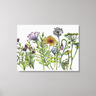Dancing Wildflowers Canvas Afdruk
