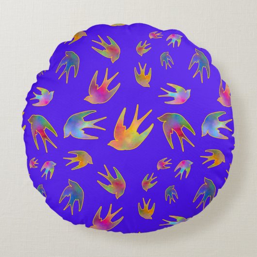 Dancing with the Wind on a Midnight Horizon Rond Kussen (Voorkant)