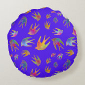 Dancing with the Wind on a Midnight Horizon Rond Kussen (Achterkant)