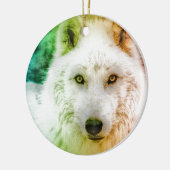 Dancing Wolf Keramisch Ornament (Links)