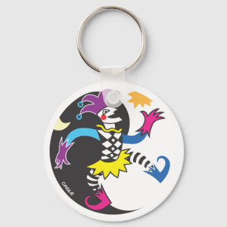 Dancing yinyang jester sleutelhanger