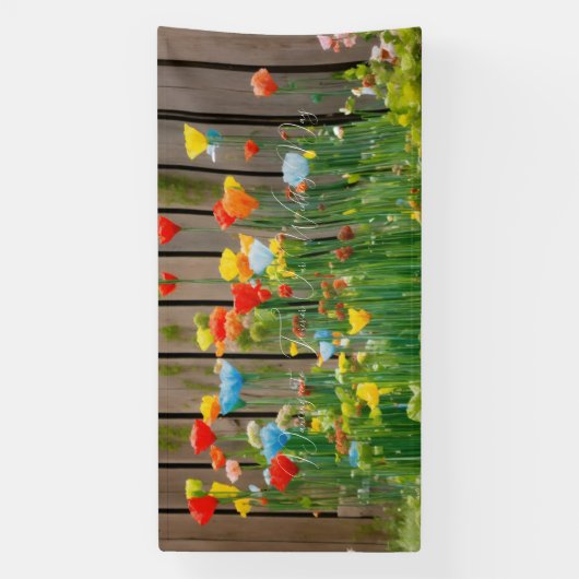 #DancingintoForever: OurWeddingDayBanner Spandoek (Verticaal)