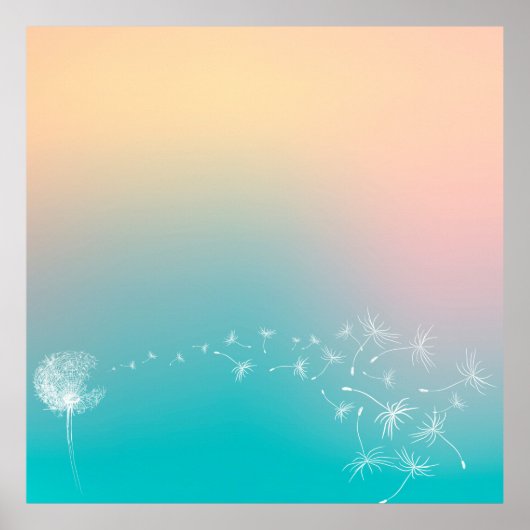 Dandelion achtergrond-dandelion poster (Voorkant)