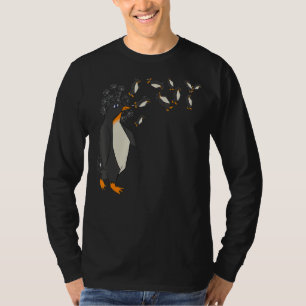Dandelion Antarctica Animal Zoo Bird Floral Pengu T-shirt