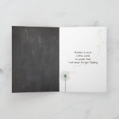 Dandelion-Bedankt op het alkbord Bedankkaart (Binnen)