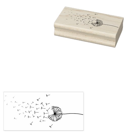 Dandelion-bemoedigende vormgeving 	rubberstempel (Gestempeld)
