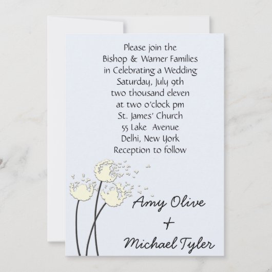 Dandelion Bgloing Kaart (Voorkant)