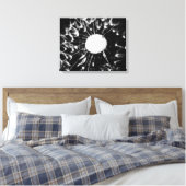dandelion blacq canvas afdruk (Insitu (Slaapkamer))
