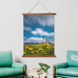 Dandelion bloemen in de primus Jamnik Sl. Hangend Wandkleed