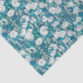 Dandelion Bloom Summer Flowers Floral Pattern Blau Tissuepapier (Detail)