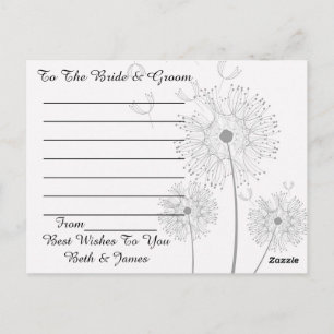 Dandelion Blossom Vines Best Wishes Newly Weds Briefkaart