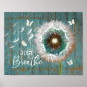 Dandelion Breathe Poster Imprimable Wall Art (Devant)