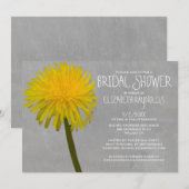 Dandelion Bridal Shower Invitations Kaart (Voorkant / Achterkant)