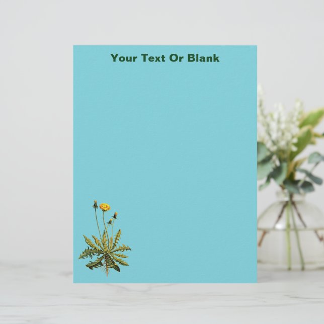 Dandelion Briefhoofd (Staand voorkant)